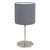 Eglo Lighting Pasteri Satin Nickel with Grey Fabric Shade Table Lamp