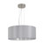 Eglo Lighting Maserlo Satin Nickel with 530 Grey and Silver Fabric Pendant Light