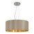 Eglo Lighting Maserlo Satin Nickel with 530 Taupe and Gold Pendant Light