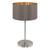 Eglo Lighting Maserlo Satin Nickel with Cappuccino and Gold Fabric Table Lamp