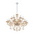 Eglo Lighting Basilano 1 18 Light Chrome with Cognac Glass Chandelier