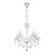 Eglo Lighting Carpento 5 Light Chrome and White with White Glass Chandelier