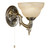 Eglo Lighting Marbella Bronzed with Champagne Alabaster Glass Shade Wall Light