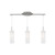 Eglo Lighting Troy 3 Satin Nickel with White Painted Satin Glass Bar Pendant Light