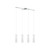 Eglo Lighting Pinto 4 Light Chrome with Clear White Glass Shade Bar Pendant Light