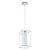 Eglo Lighting Loncino 1 Chrome with Clear White Satin Glass Shade Pendant light