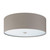 Eglo Lighting Pasteri Satin Nickel with Taupe Fabric Shade Ceiling Light