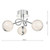 Nyma 3 Light Polished Chrome & Acrylic LED Semi Flush Ceiling Light