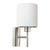 Eglo Lighting Pasteri Satin Nickel with White and Copper Fabric Shade Wall Light