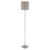 Eglo Lighting Pasteri Satin Nickel with Taupe Fabric Shade Floor Lamp