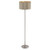 Eglo Lighting Maserlo Satin Nickel with Taupe and Gold Fabric Shade Floor Lamp