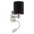 Eglo Lighting Pasteri Satin Nickel with Black and Copper Fabric Shade Wall Light