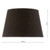 36CM Black Cotton Tapered Drum Shade Only