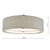 Santino 3 Light Satin Chrome With Grey Shade Semi Flush Ceiling Light