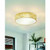 Eglo Lighting Viserbella 380 Champagne with Gold Fabric Shade Ceiling Light