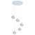 Eglo Lighting Mioglia 5 Light Chrome with Clear White Granille Shade Cluster Pendant Light