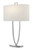 Utara Polished Chrome With Ivory Faux Silk Shade Table Lamp