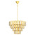 Eglo Lighting Erseka 7 Light Brass with Clear Crystal Shade Chandelier Pendant Light