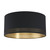 Eglo Lighting Esteperra Black with Black and Gold Fabric Shade Ceiling Light