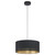 Eglo Lighting Esteperra 3 Light Black with Black and Gold Fabric Shade Pendant Light