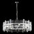 Maytoni Cerezo 7 Light Chrome and Glass Crystal Circular Modern Pendant Light