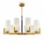 Maytoni Fortano 10 Light Brass with Opal Glass Crystal Modern Pendant Light