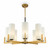 Maytoni Fortano 8 Light Brass with Opal Glass Crystal Modern Pendant Light