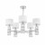 Maytoni Talento 5 Light Chrome and Glass Crystal with White Shades Pendant Light