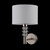 Maytoni Lincoln Satin Nickel and Glass Crystal with White Shade Wall Light