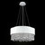 Maytoni Manfred 6 Light White Shade with Glass Crystal Droplets Pendant Light