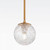 Maytoni Ligero Brass with Clear Patterned Glass Pendant Light