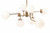 Maytoni Erich 8 Light Brass with Opal Glass Pendant Light