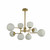 Maytoni Erich 8 Light Brass with Opal Glass Pendant Light