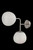 Maytoni Erich 2 Light Nickel with Opal Glass Wall Light