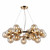 Maytoni Dallas 25 Light Gold and Amber Glass Pendant Light