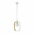 Maytoni Avola Matt White with Gold and Opal Glass Pendant Light