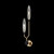 Maytoni Ventura 2 Light Gold with Black Detail and Amber Glass Wall Light