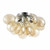 Maytoni Balbo 4 Light Chrome With Cognac Glass Flush Ceiling Light