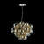 Maytoni Balbo 9 Light Chrome With Cognac Glass Pendant Light