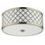 Dar Lighting Civic 2 Light Antique Brass with Frosted Glass Flush Ceiling Light