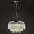 Dar Lighting Giovana 5 Light Polished Chrome and Glass Pendant Light