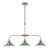 Dar Lighting Liden 3 Light Matt Grey Graphite with Copper Detail Bar Pendant