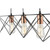 Dar Lighting Midi 4 Light Matt Black and Polished Copper Bar Pendant Light