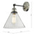 Dar Lighting Ray Antique Nickel with Clear Glass Adjustable Wall Light