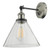 Dar Lighting Ray Antique Nickel with Clear Glass Adjustable Wall Light