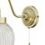 Dar Lighting Tamara Antique Brass with Clear Ribbed Glass Wall Light