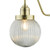 Dar Lighting Tamara Antique Brass with Clear Ribbed Glass Wall Light