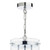 Dar Lighting Decade 3 Light Polished Chrome and Glass Pednant Light