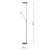 Dar Lighting Oundle Satin Nickel Mother and Child LED Floor Lamp