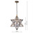 Dar Lighting Ilario Antique Brass with Clear Glass Small Star Pendant Light